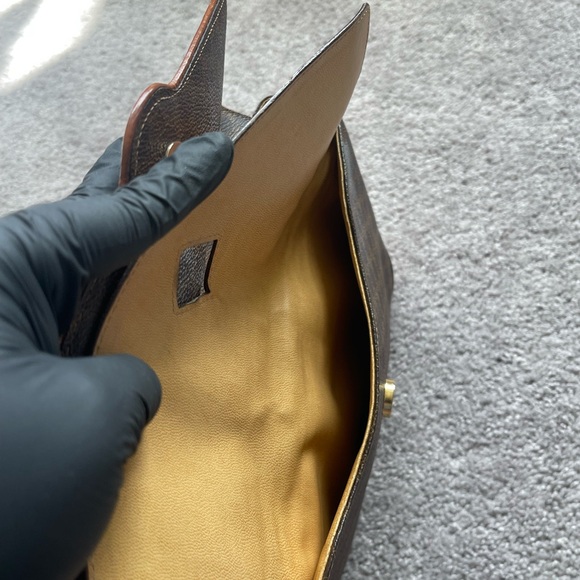 Vintage Celine brown Macadam print double clutch - Picture 8 of 10